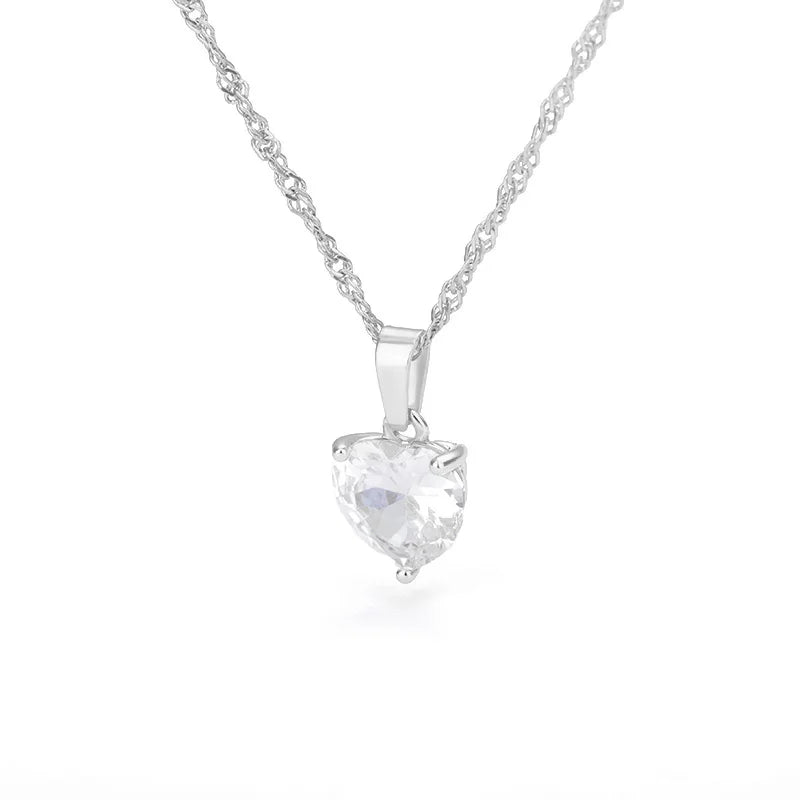 Zircon Heart Necklace