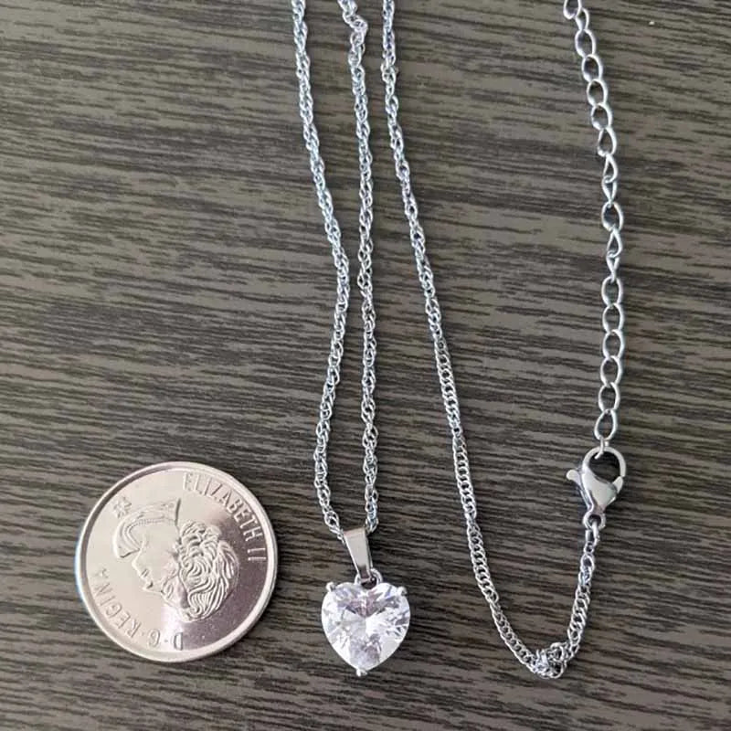 Zircon Heart Necklace