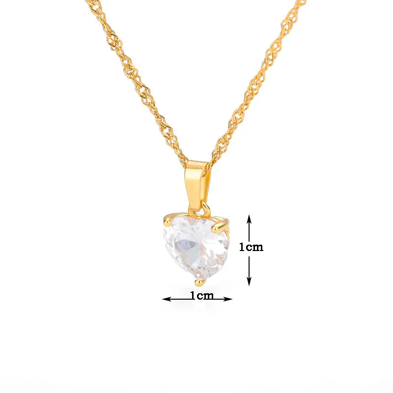 Zircon Heart Necklace