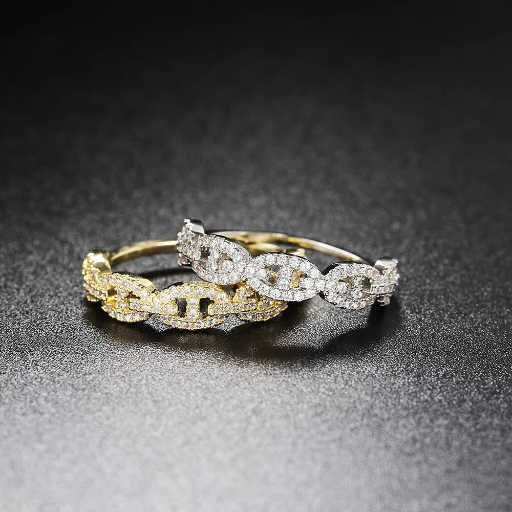 Iced Cuban Link Ring