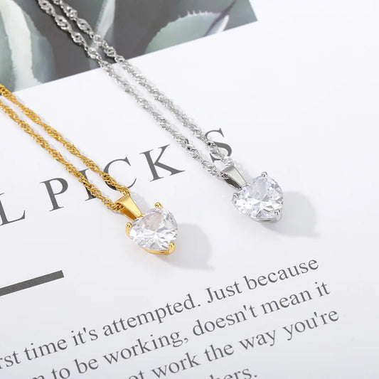 Zircon Heart Necklace