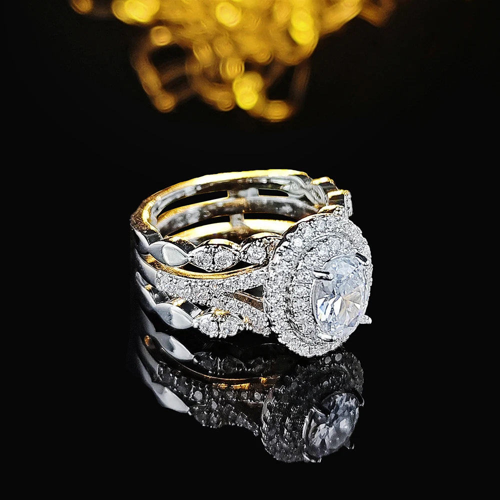 Egg Shaped Zirconia Ring