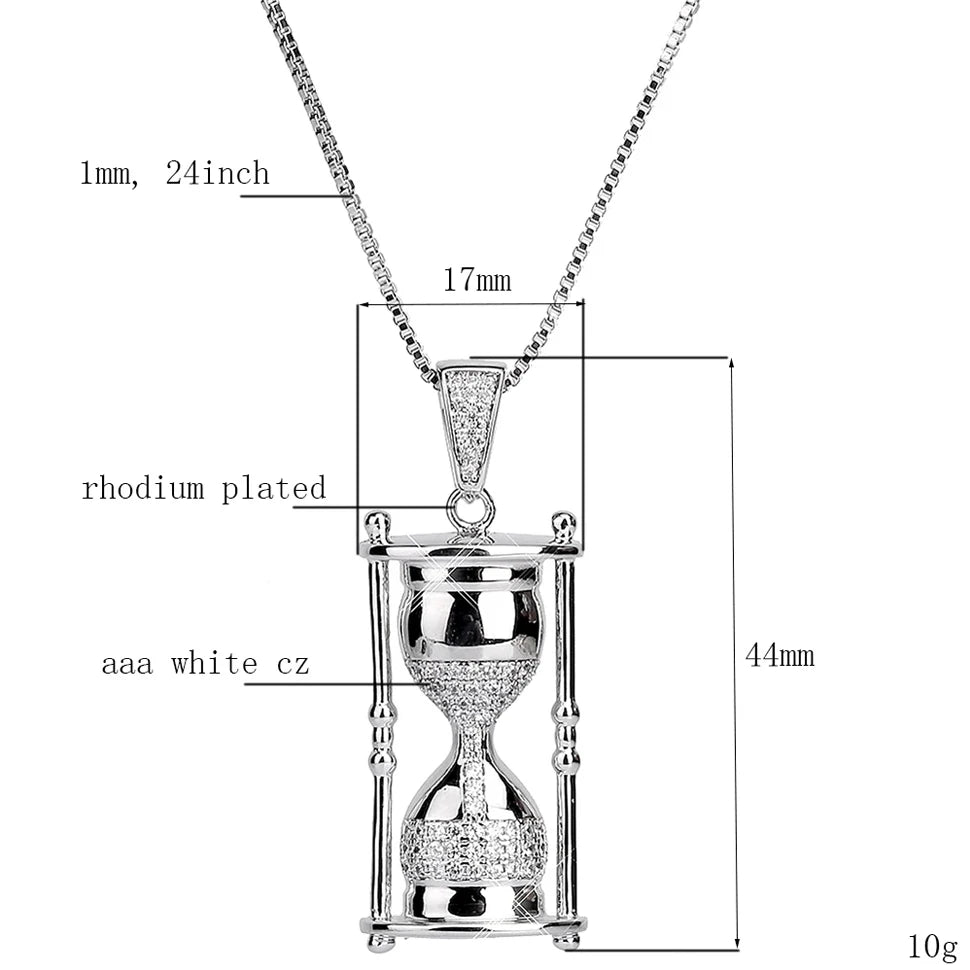 Hourglass Pendant (Chain included)