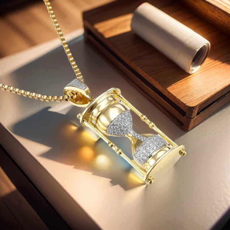 Hourglass Pendant (Chain included)