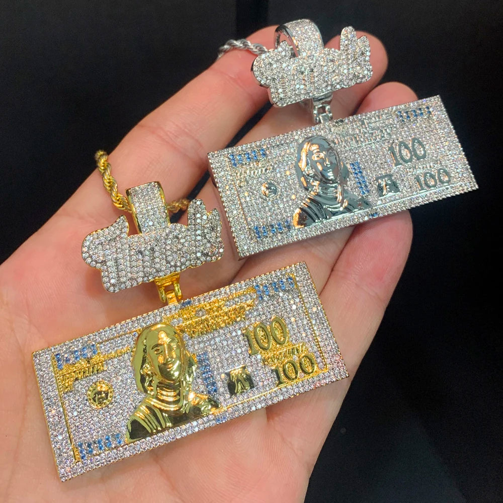 100 Dollar Bill Pendant