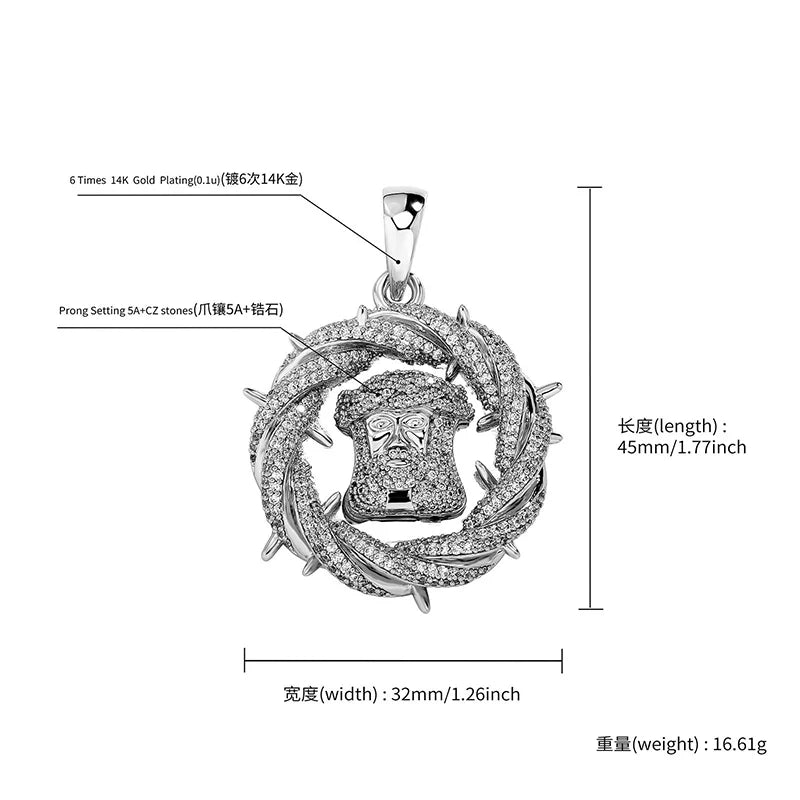 Round Jesus Piece
