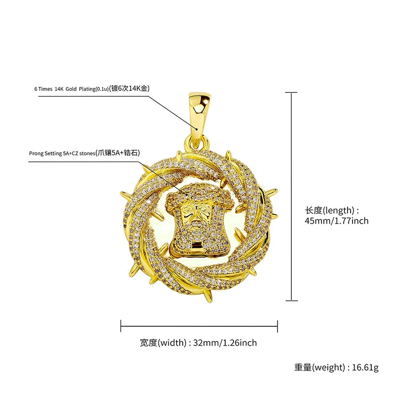 Round Jesus Piece