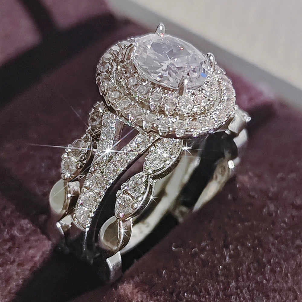 Egg Shaped Zirconia Ring
