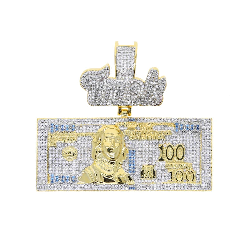 100 Dollar Bill Pendant
