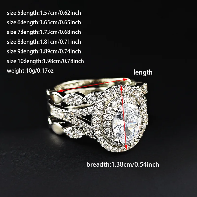 Egg Shaped Zirconia Ring