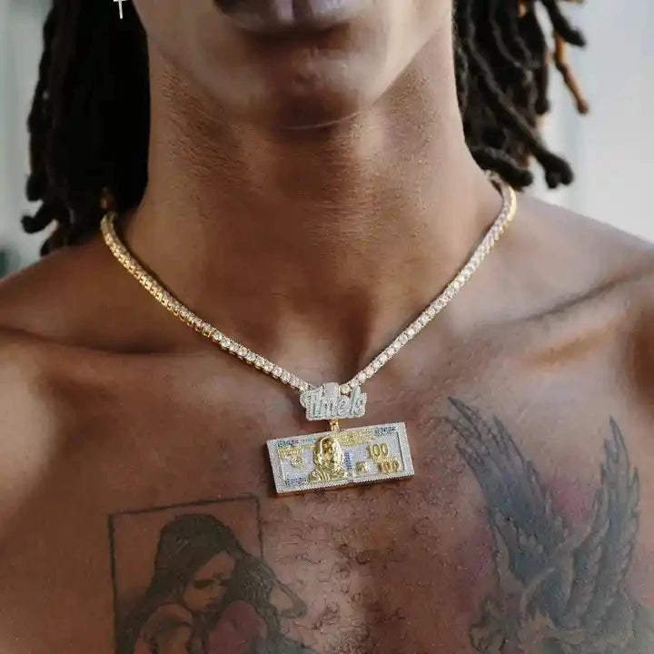 100 Dollar Bill Pendant