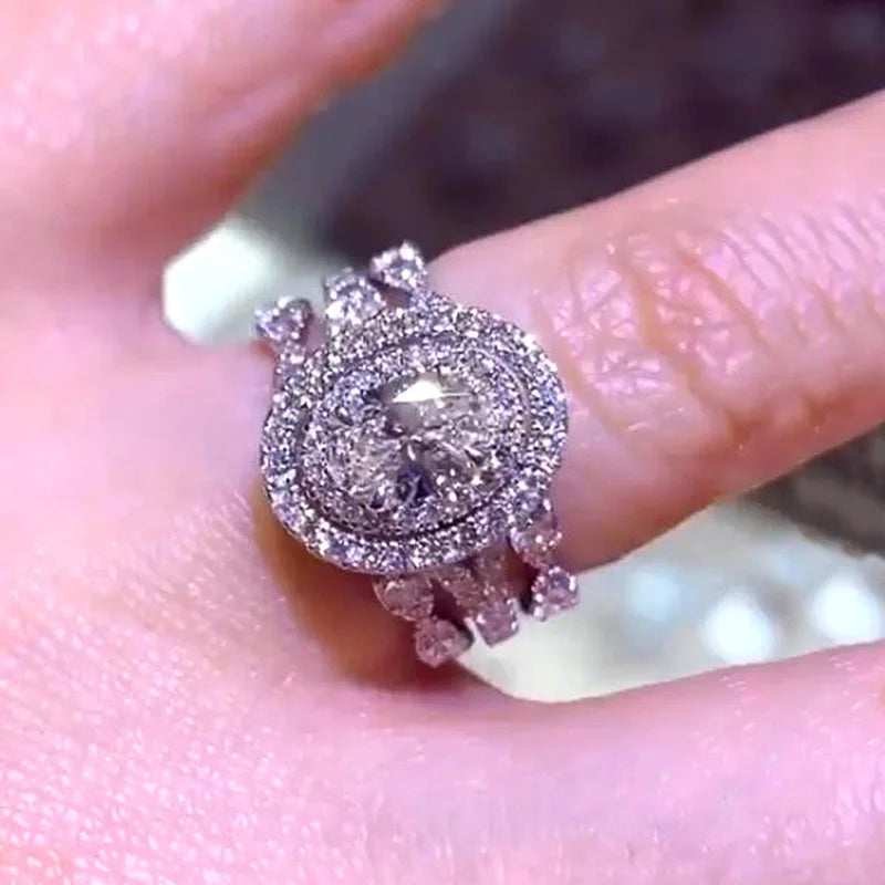 Egg Shaped Zirconia Ring