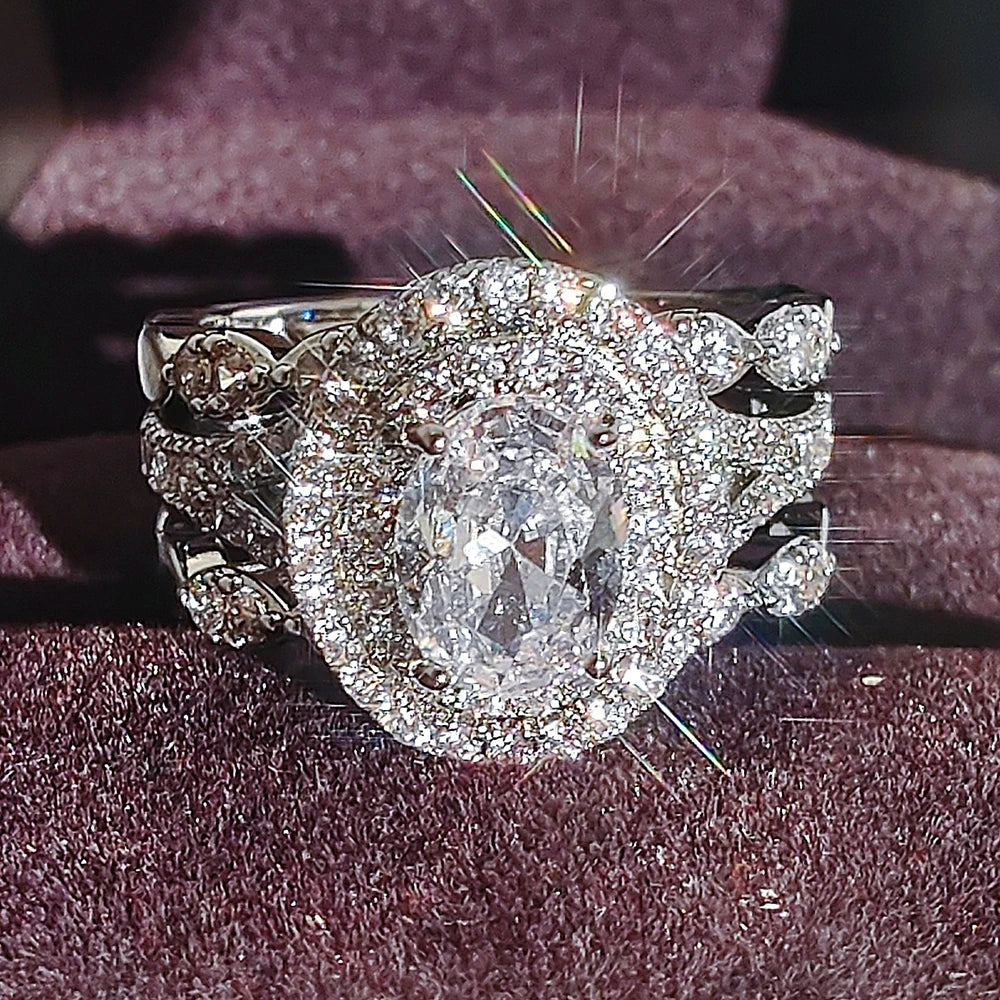 Egg Shaped Zirconia Ring