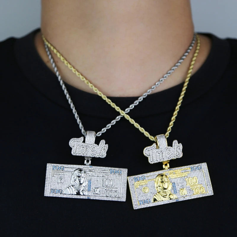 100 Dollar Bill Pendant